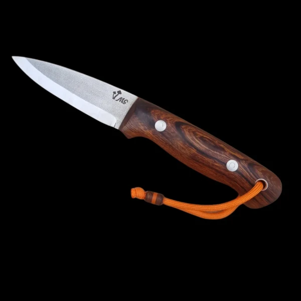 Bushcraft knife with a desert ironwood handle