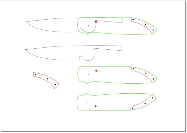 A friction folder knife designed in Inkscape